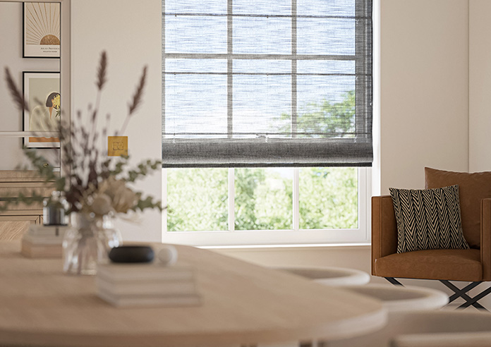 Novara Voile, Pebble Grey - Twist&Fit Roman Blind - Image 5